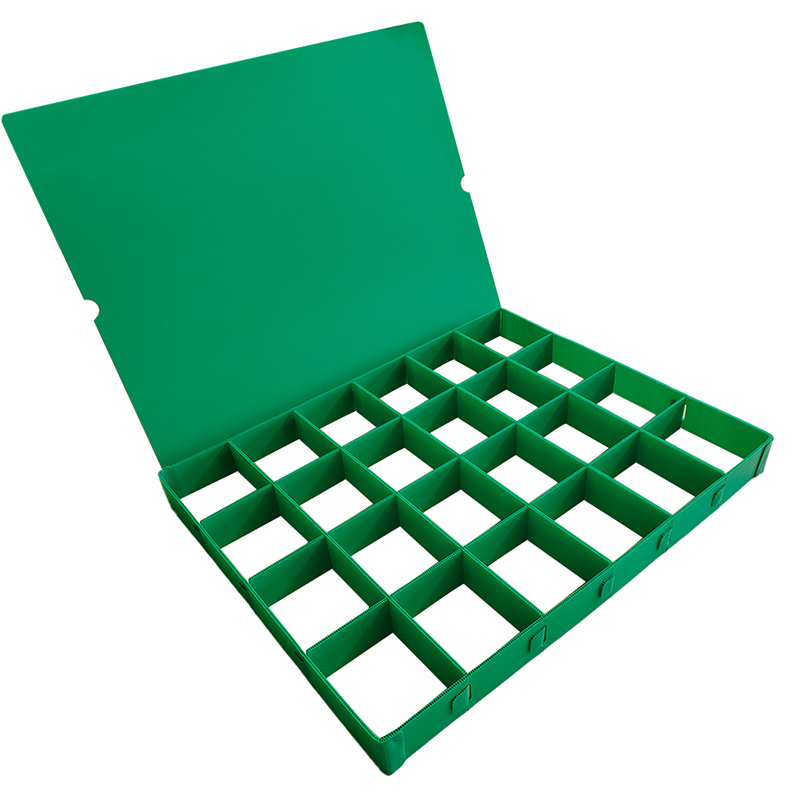 Opdelt Coroplast PP Hulplade Hardware Sorteringskasse