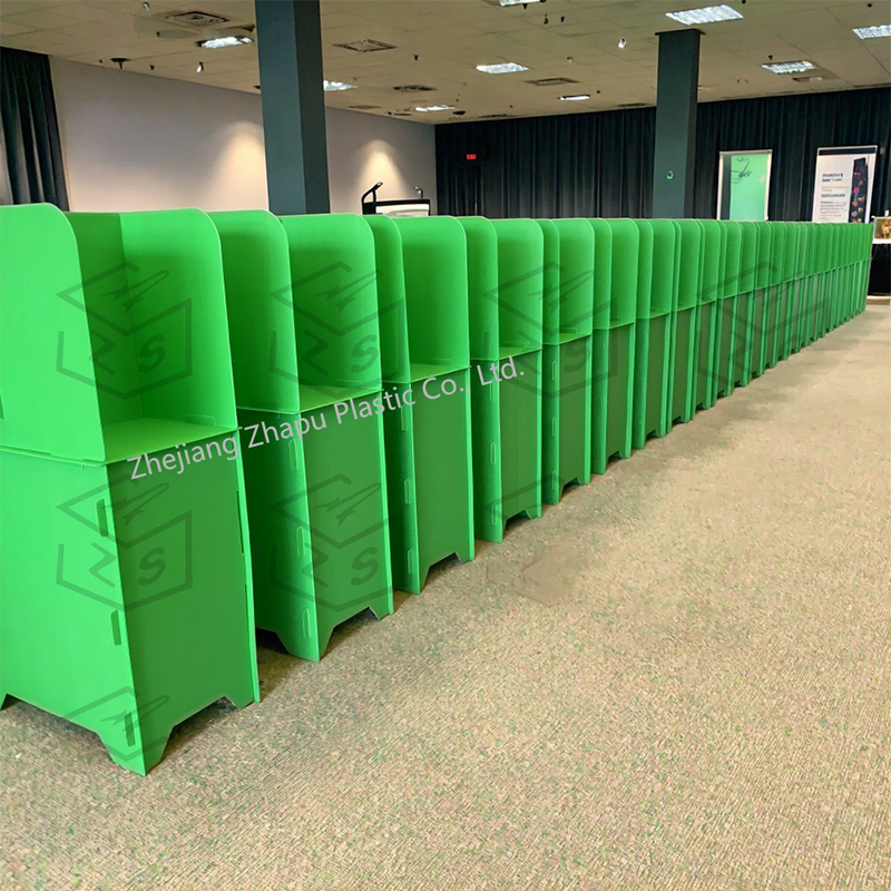 Vandtæt Bærbar Privacy Bølgeplast Valg Stand
